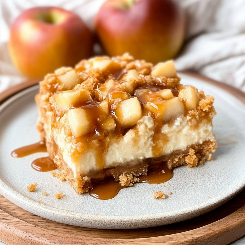 Caramel Apple Cheesecake Bars Recipe