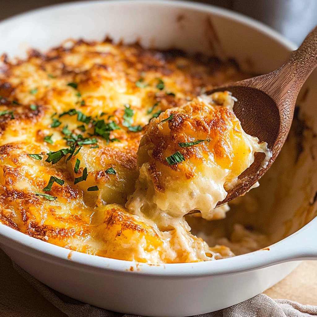 Cheesy Potatoes Au Gratin Recipe