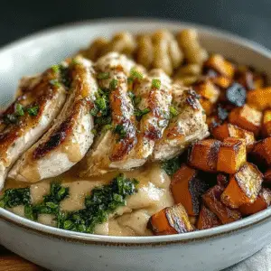 Maple Dijon Chicken & Sweet Potato Bowls Recipe