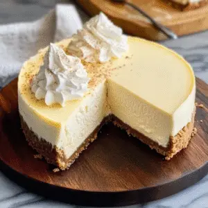 Smooth Eggnog Cheesecake Bliss