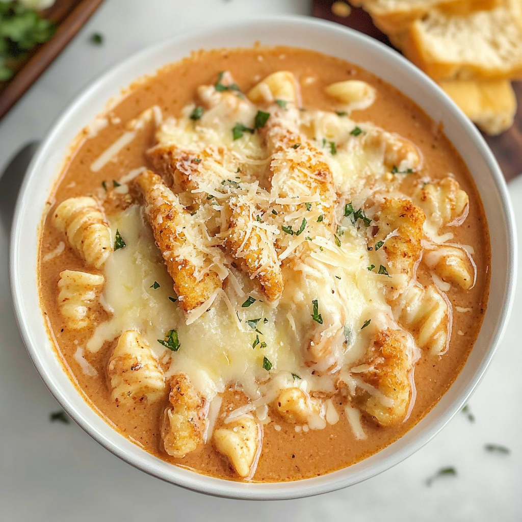 Crockpot Chicken Parmesan Soup Recipe