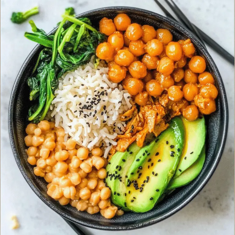Sesame Chickpeas Buddha Bowl Recipe